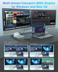 VCOM 7 az 1-ben USB-C hub 4K HDMI, 2x USB 3.0, 100W PD, kártyaolvasó 6