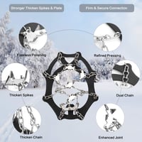 Vdealen Grödel Fagycsapok 19 Rozsdamentes Szegekkel Túrázáshoz Hegymászáshoz Horgászathoz - M, Black 4