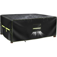 Husă de protecție pentru mobilier de grădină VDISRR, 250x150x90 cm, Oxford 420D, impermeabilă, rezistentă la UV, cu orificii de aerisire, pentru masă de grădină și seturi de mobilier 1