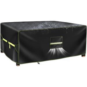 VDISRR Kerti Bútor Takaró Ponyva 250x150x90 cm, 420D Oxford, Vízálló UV-álló Asztaltakaró Szellőzőnyílásokkal, Kerti Asztal és Ülőgarnitúra Védőhuzat