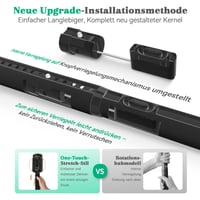 Vecto čierna teleskopická záclonová tyč bez vŕtania 250-340 cm, priemer 32 mm 5
