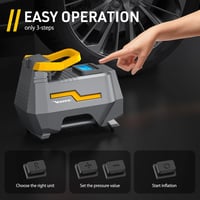 VEEAPE 230V/12V Légkompresszor Autó Kerékpár Motorkerékpár 150 PSI LED Kijelzővel 6
