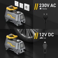 VEEAPE 230V/12V Légkompresszor Autó Kerékpár Motorkerékpár 150 PSI LED Kijelzővel 2