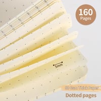 VEESUN A5 Pontrácsos Jegyzetfüzet 4 db - Spirálkötésű Notesz Kraft Borítóval, 80 Lap/160 Oldal, Vázlatfüzet, Napló Iskolába Irodába 2