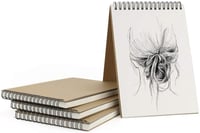 VEESUN Sketchbook rajzfüzet, A5, 160 GSM, kraft borító - 4 db 1