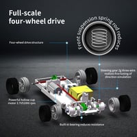 Vefacion Mini RC Drift Autó 1:43 2.4GHz 15 km/h Fénnyel Gyerekeknek - Orange 4