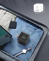 VEFVE 70W USB-C Gyorstöltő Elosztó Kocka 7-in-1 Kapcsolóval - GaN III Technológia - Kompatibilis Laptopokkal, MacBook Pro, iPad, iPhone, Sam 7