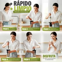 Aparat Vegan Milker pentru lapte vegetal de casă 1L, preparare într-un minut, pentru lapte de ovăz și soia, cu filtru, compatibil cu blenderul vertical, culoare neagră, broșură cu rețete 3