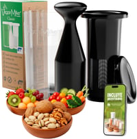Aparat Vegan Milker pentru lapte vegetal de casă 1L, preparare într-un minut, pentru lapte de ovăz și soia, cu filtru, compatibil cu blenderul vertical, culoare neagră, broșură cu rețete 1
