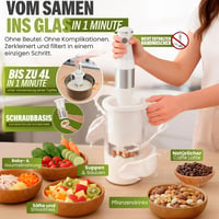 Aparat pentru lapte vegetal Vegan Milker, 1 l, pentru migdale, soia, orez, gata în 1 minut, compatibil cu mixerul vertical, cu 2 filtre și broșură cu rețete naturale 2
