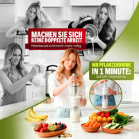 Aparat pentru lapte vegetal Vegan Milker, 1 l, pentru migdale, soia, orez, gata în 1 minut, compatibil cu mixerul vertical, cu 2 filtre și broșură cu rețete naturale 5