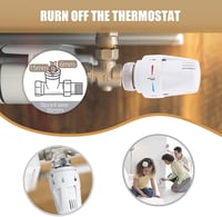 Vegena 4 darabos termosztátfej szett M30x1.5 radiátor hőmérséklet szabályozó 3