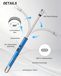VEHHE ívgyújtó elektromos USB-s gyújtó 2