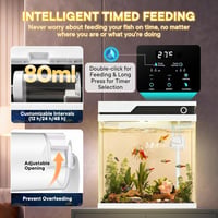 Vehipa 15L Nano Akvárium Szett Automata Etetővel, LED Világítással és Hőmérővel 5