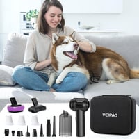 VEIPAO Vezeték Nélküli Kézi Porszívó 18KPA - Összecsukható 4 az 1-ben Mini Porszívó 6000mAh Akkumulátorral, 35 Perc Üzemidő, Otthoni és Autó 7