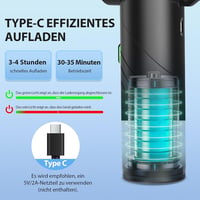 VEIPAO Vezeték Nélküli Kézi Porszívó 18KPA - Összecsukható 4 az 1-ben Mini Porszívó 6000mAh Akkumulátorral, 35 Perc Üzemidő, Otthoni és Autó 3