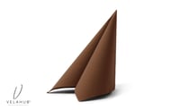 Șervețele de masă de unică folosință VelaHub Soft Point 50 Premium, 38x38 cm, pliate în 4, culoare maro 2
