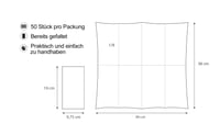 VelaHub Soft Point salvete 50 kom, 1/8 presavijene, premium jednokratne salvete, 39x38 cm, boja šampanjca 5