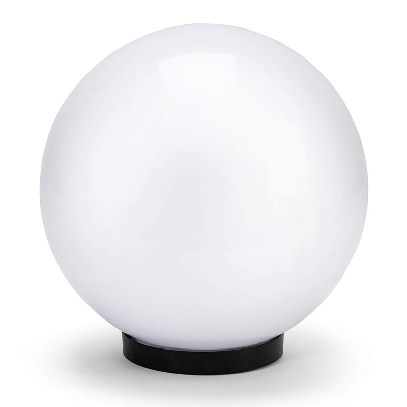 Vonkajšie guľové svietidlo Velamp APOLUX PMMA, 250 mm, pre objímku E27, biele
