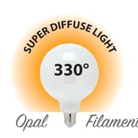 LED žiarovka Velamp Opal G125 Globe Filament E27 22W 3650lm 4000K prirodzené biele svetlo, veľký závit 5
