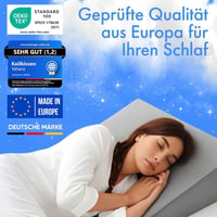 Velara Ék Alakú Párna 60 cm Széles, Európai Gyártás, 2-Rétegű Rendszer, Reflux Párna Alváshoz, Memóriahabos Matrac Ék, Olvasópárna Mosható H 6