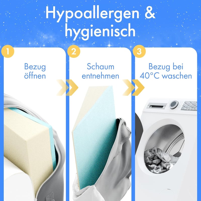 Velara Ék Alakú Párna 60 cm Széles, Európai Gyártás, 2-Rétegű Rendszer, Reflux Párna Alváshoz, Memóriahabos Matrac Ék, Olvasópárna Mosható H