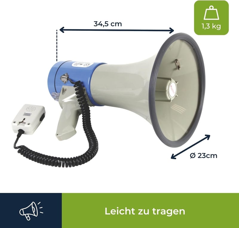 Velleman MP25SFM 25W Hangosbemondó Többszínű Megafon - 25Watt