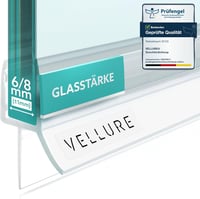 Vellure Zuhany Ajtó Tömítés, Gumi Szalag 6mm Üveghez, Univerzális 100cm - 6 mm glass thickness, 1 1
