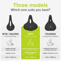 Șa de bicicletă VELMIA CITY, ergonomică, pentru bărbați și — clemă lipsă, urme vizibile de fixare a clemei (stare: vezi poza 2) 8