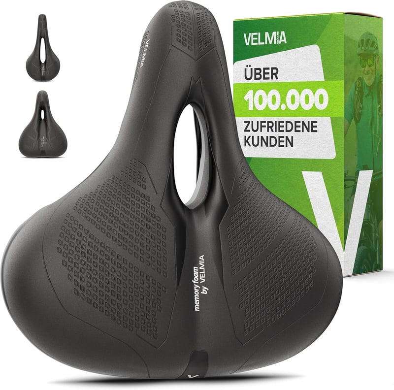 VELMIA Ergonomikus Kerékpár Nyereg 3 Zónás Rendszer Shock Absorb Felfüggesztés MTB Gravel