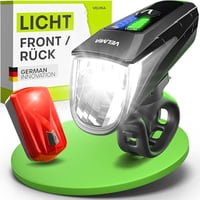 Velmia LED kerékpárlámpa szett USB töltéssel 8,5 órás üzemidő 3 fokozat 1