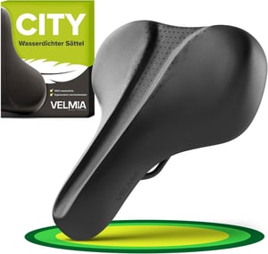 VELMIA Vodootporno ergonomsko sjedalo za bicikl - crno