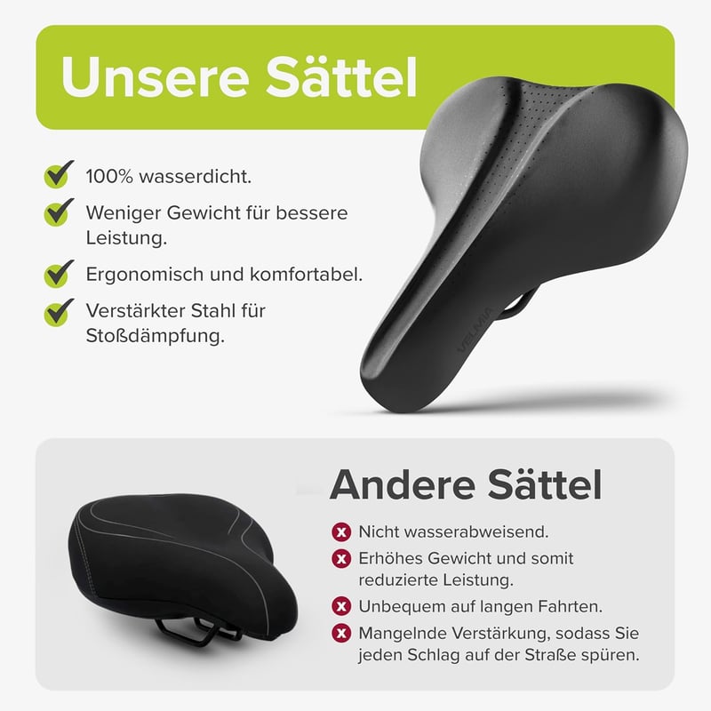VELMIA vízálló kerékpár nyereg ergonomikus kényelmes uniszex