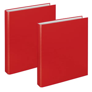 Registrator s prstenima VELOFLEX Basic, A4, mehanizam s 2 prstena, crveni, pakiranje od 2 komada