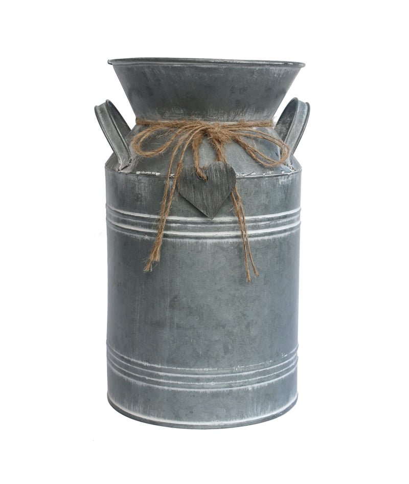 Vintage váza z galvanizovaného kovu Venalys, 26,7 cm