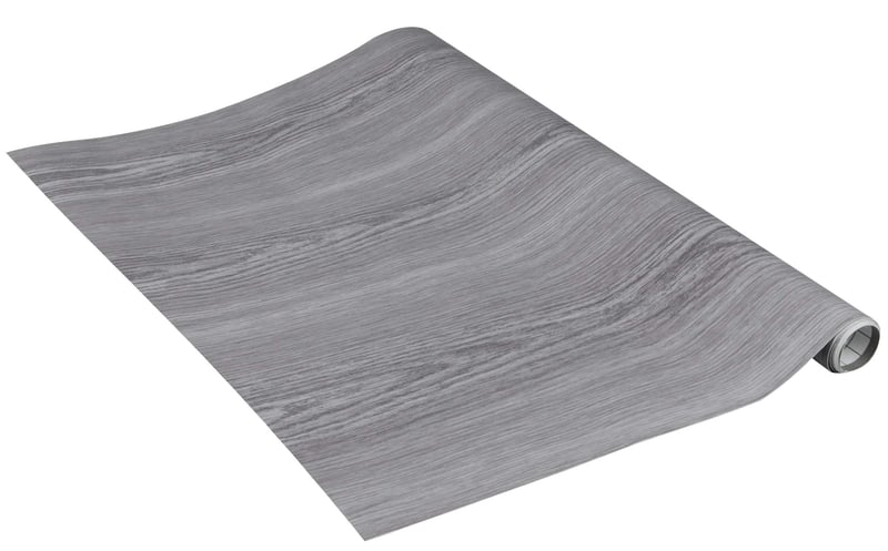 Venilia Basicline samoljepljiva folija - Efekt sivog hrasta, smeđa, 90 cm x 2,1 m, debljina 95μ, dekorativna tapeta za namještaj i kuhinju, bez ftalata