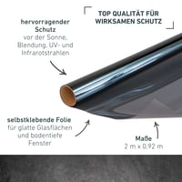 Venilia zaštitna folija za prozore 92x200 cm, UV i toplinska zaštita, samoljepljiva folija za odbijanje topline za prozore, 53438 4