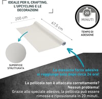 Venilia Öntapadós Dekorációs Fólia Krém Homok 67,5cm x 2m Bútor Konyha - 67,5 cm x 2m, Creams 2