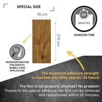 Samolepiaca fólia Venilia Perfect Fix – Dekoračná nábytková fólia s imitáciou dubového dreva s hrčami, 90 cm x 2,1 m, hrúbka 0,15 mm, bez ftalátov, odolná voči bublinám 2