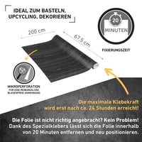 Samolepiaca fólia Venilia Perfect Fix – Dekoratívna tapeta s efektom čierneho dreva na nábytok a do kuchyne, 67,5 cm x 2 m, hrúbka 150 μ, PVC bez ftalátov 2