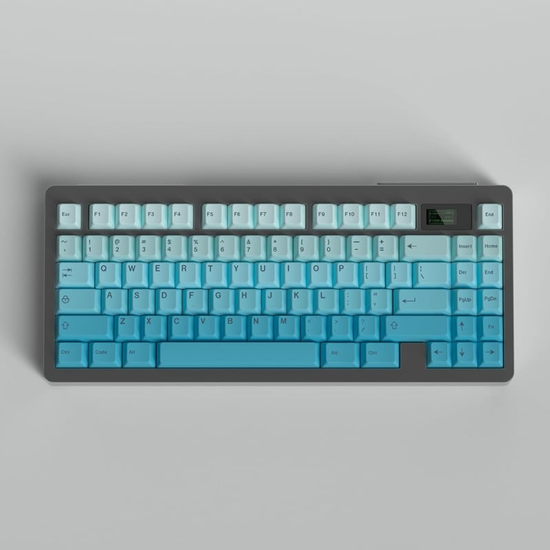 Venit Keys PBT Gradient 125 Billentyű Cherry Profile Mechanikus Billentyűzet Keycap Cyan