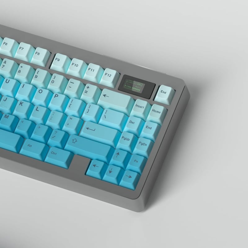 Venit Keys PBT Gradient 125 Billentyű Cherry Profile Mechanikus Billentyűzet Keycap Cyan