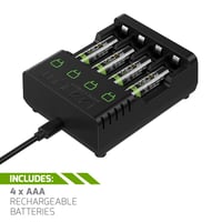 Nabíjačka batérií Venom AAA s nabíjateľnými batériami - 4ks 800mAh 1.2V batérie so sadou nabíjačky 2