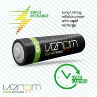 Venom AAA Újratölthető Elemek Töltőállomással - 4db 800mAh 1.2V Akkumulátor Szett Töltővel 4