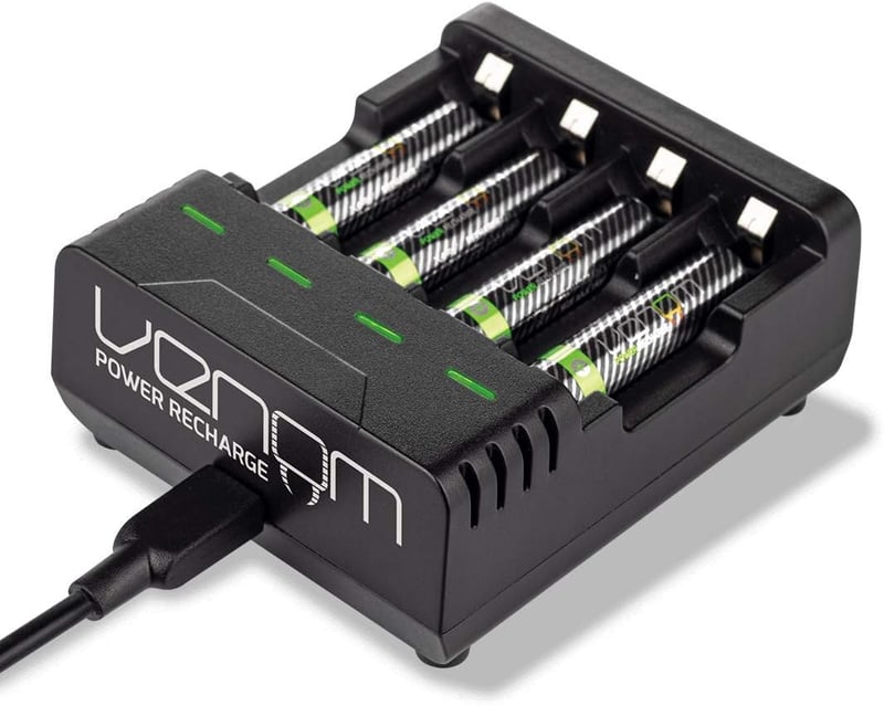 Venom AAA Újratölthető Elemek Töltőállomással - 8db 800mAh 1.2V Akkumulátor Szett Töltővel