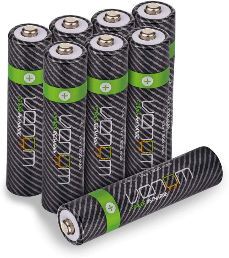 Venom AAA Újratölthető Elemek Töltőállomással - 8db 800mAh 1.2V Akkumulátor Szett Töltővel
