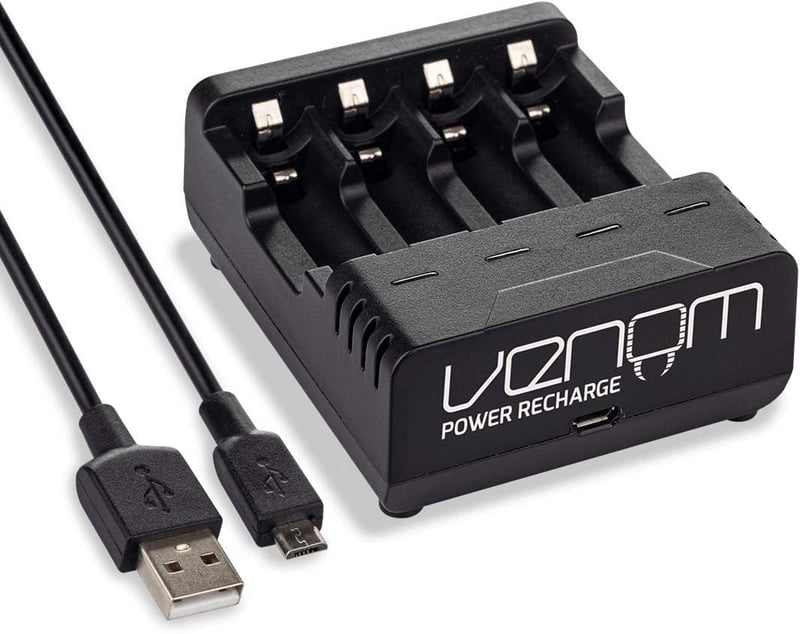 Venom AAA Újratölthető Elemek Töltőállomással - 8db 800mAh 1.2V Akkumulátor Szett Töltővel