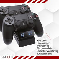 Venom PS4 DualShock 4 duálna nabíjacia stanica s USB konektorom a LED indikátorom, čierna – použitá 6
