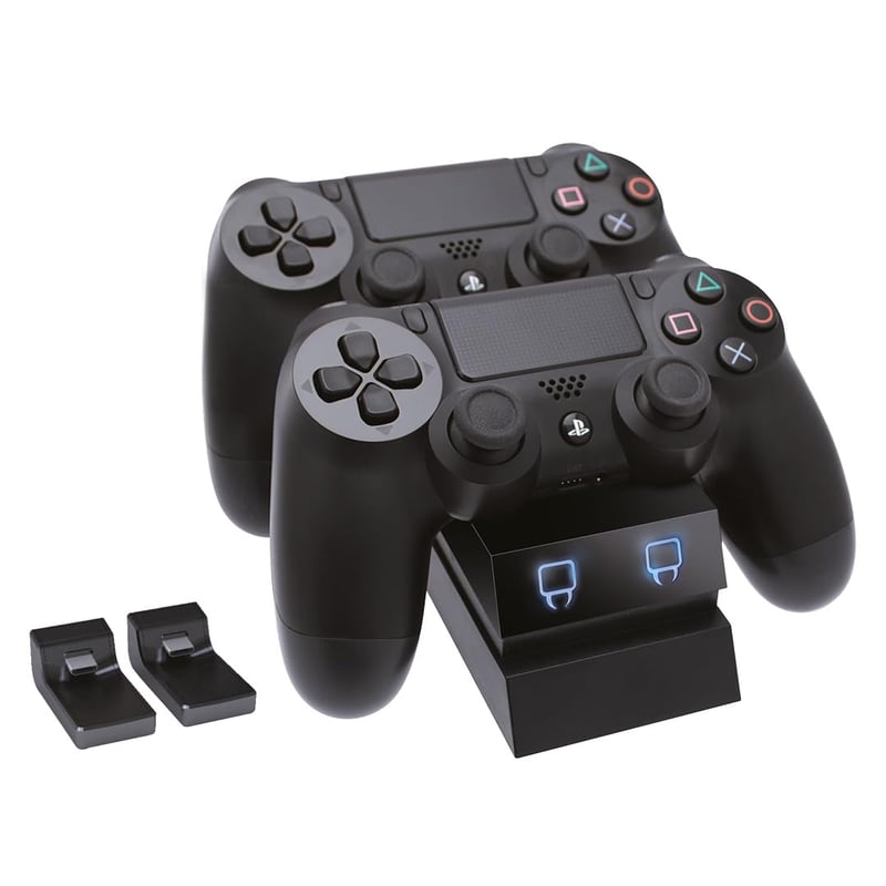 Venom PS4 DualShock 4 duálna nabíjacia stanica s USB konektorom a LED indikátorom, čierna – použitá