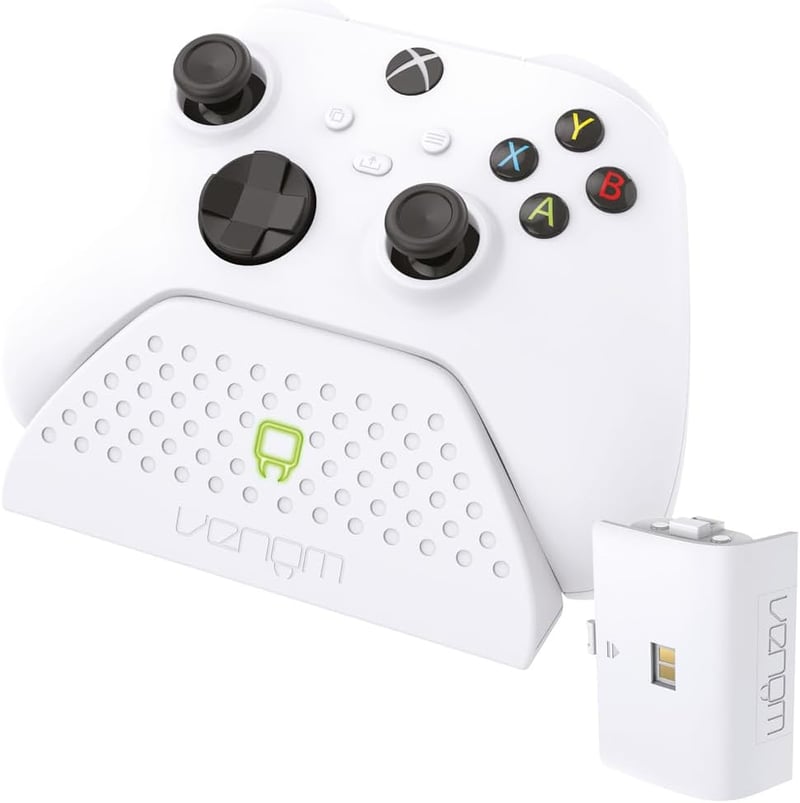 Venom töltőállomás újratölthető akkumulátorcsomaggal Xbox Series X/S és Xbox One kontrollerhez - fehér